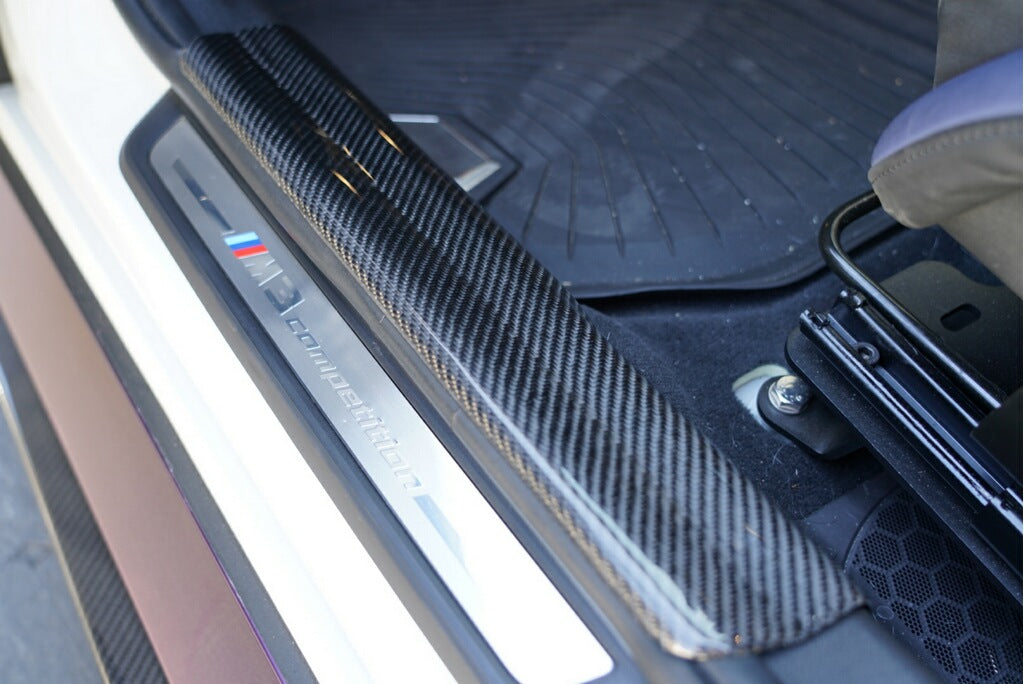 Dinmann G80 M3 - Front and Rear Doors Inside Wall FLoor Trim 4 PC carbon fiber replacements – image 8