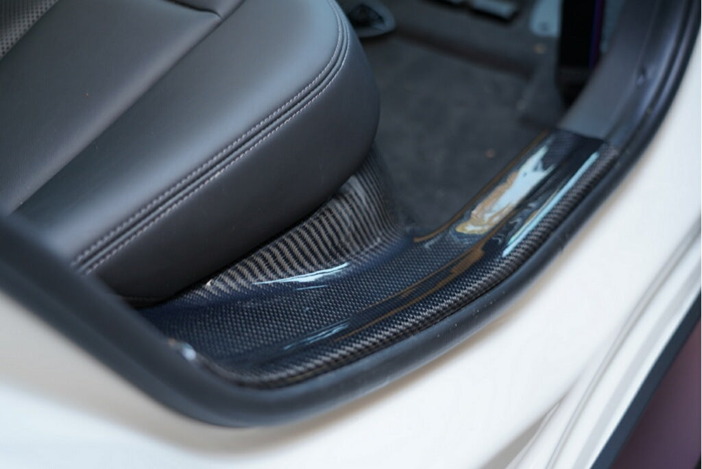 Dinmann G80 M3 - Front and Rear Doors Inside Wall FLoor Trim 4 PC carbon fiber replacements – image 10