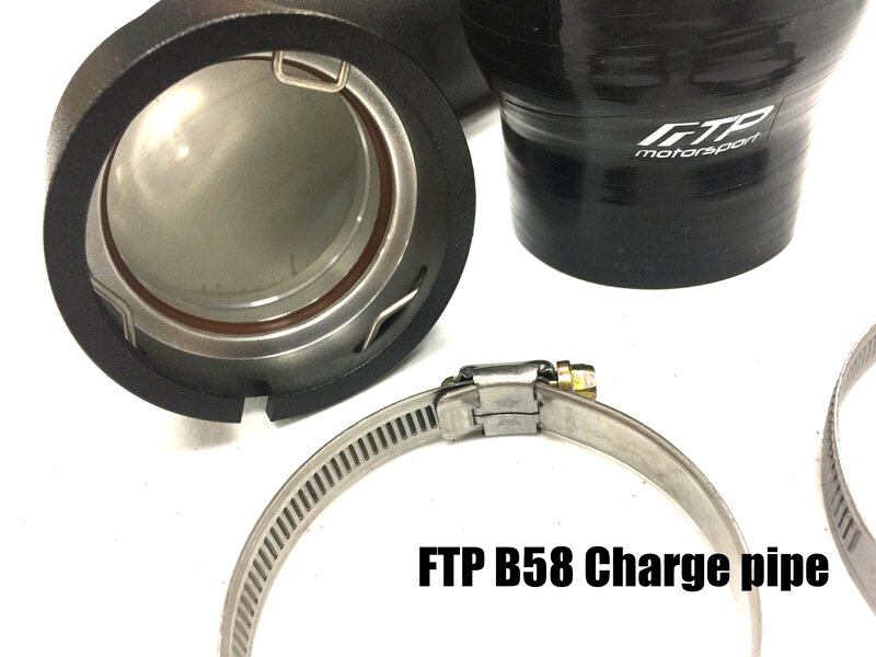 FTP BMW F30 F20 B58 3.0T charge pipe V2 ( G-series also) RED color B58 Gen1 – image 2
