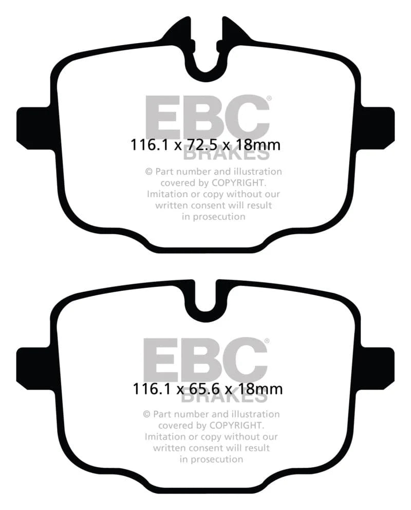 EBC 2021+ BMW M3/M4 3.0TT (G80/G82/G83) Yellowstuff Rear Brake Pads – image 5