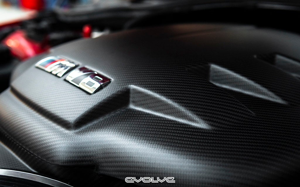 Eventuri BMW E9X M3 S65 Black Carbon Inlet Plenum EVE-E9X-CFM-PLM – image 2