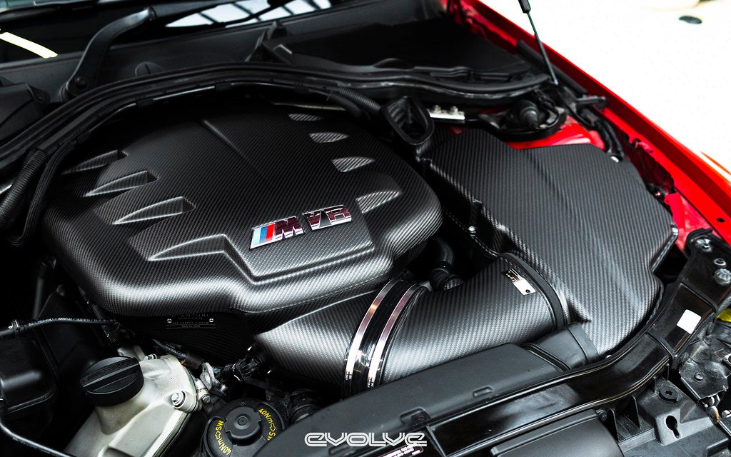 Eventuri BMW E9X M3 S65 Black Carbon Inlet Plenum EVE-E9X-CFM-PLM – image 3