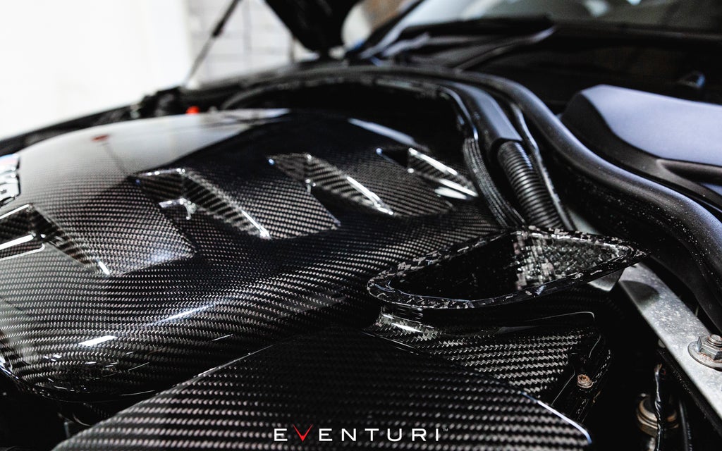 Eventuri BMW E9X M3 S65 Black Carbon Inlet Plenum EVE-E9X-CF-PLM – image 6