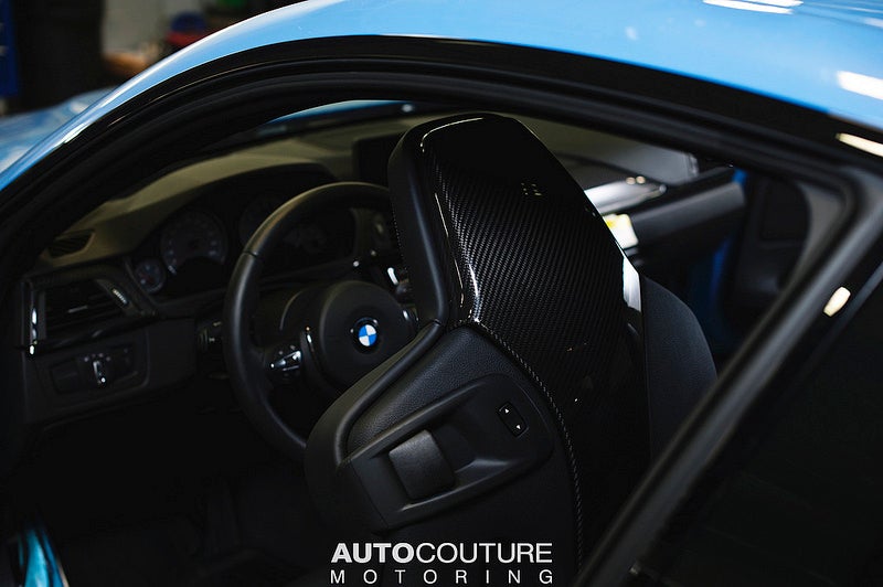 Eventuri BMW F80 M3 / F82 M4 Black Carbon Seat Back Cover Set EVE-F8XM-CF-SBC – image 2