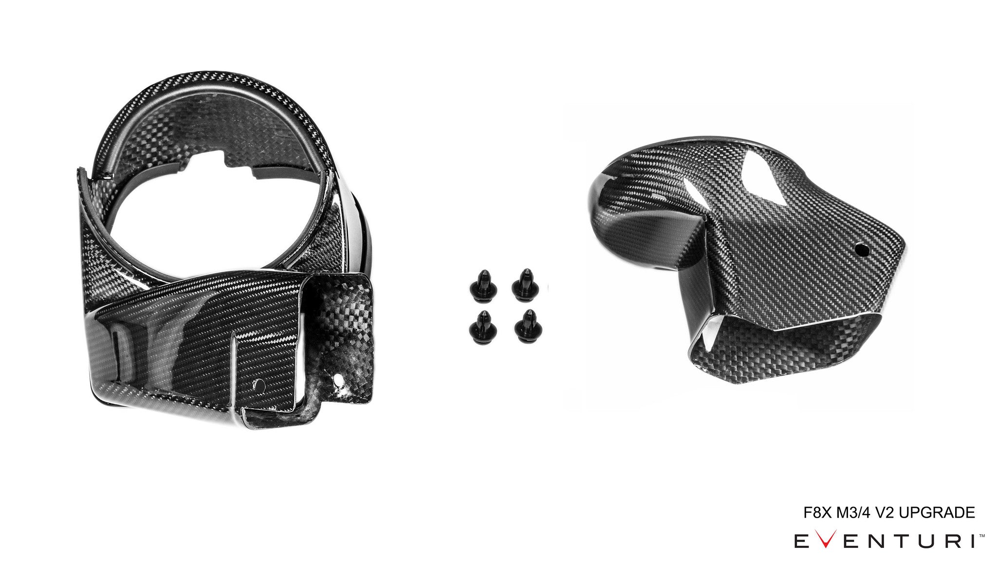 Eventuri BMW F8X M3 / M4 Black Carbon V2 Sealed Duct Upgrade Kit For V1 EVE-F8XMV2-CF-DCT