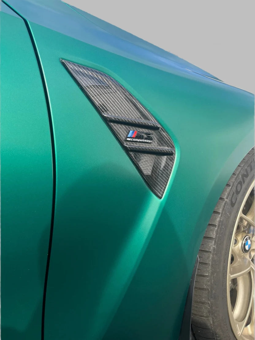 2020-2025 BMW M3 (G80) M4 (G82) Dry Carbon Fiber Modern Performance Style Vent Cover – image 4