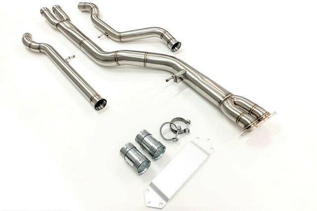 MAD BMW F8x M3 M4 S55 Single Midpipe (Brace Included) – image 2