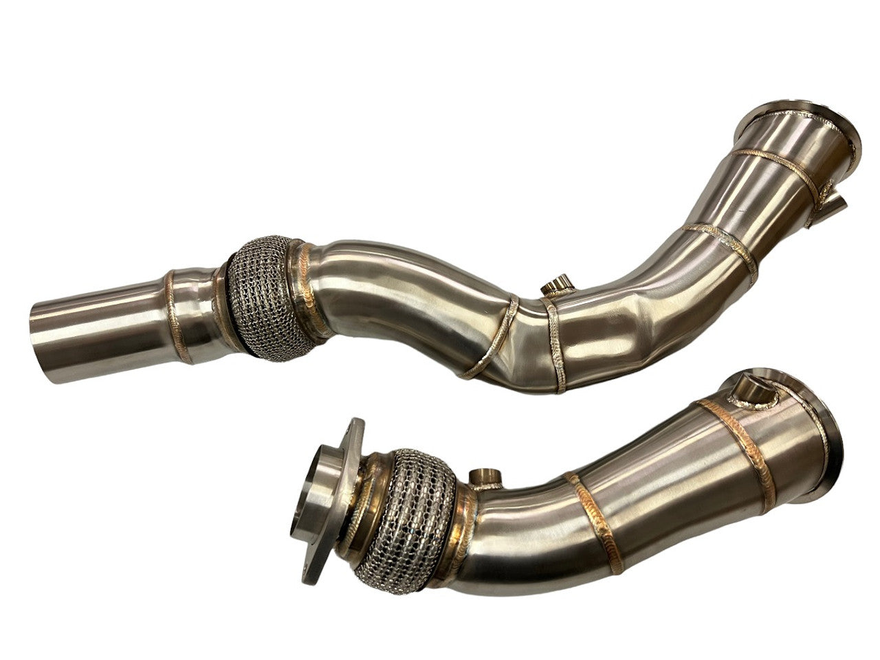 MAD BMW S55 3.5" Fat Boy Downpipes M2C M3 M4 W/ Flex Section MAD-004 MAD-042