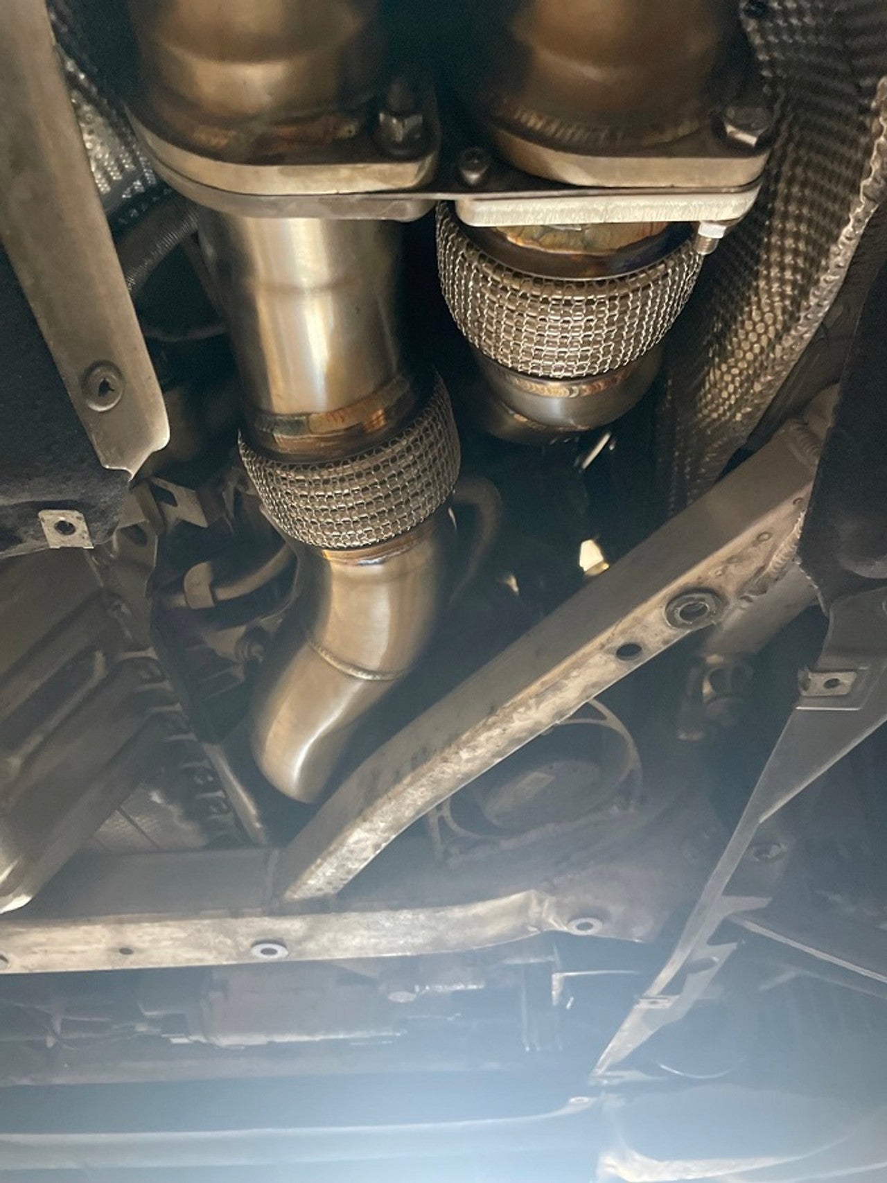MAD BMW S55 CATTED DOWNPIPES M2C M3 M4 W/ FLEX SECTION MAD-050 – image 3