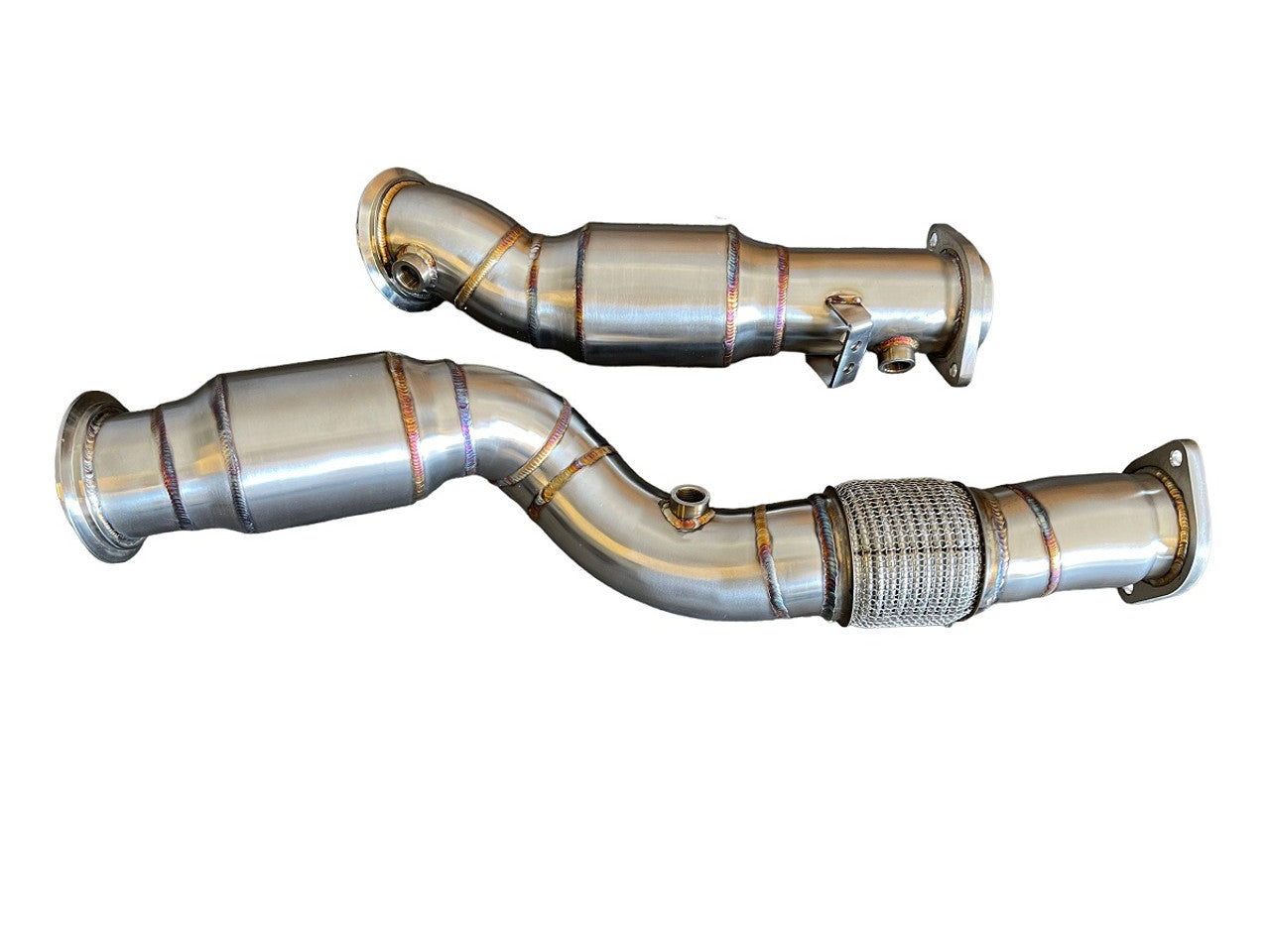 MAD BMW S58 Catted Downpipes M2 M3 M4 G87 G80 G82 G83 W/ Flex Section – image 3