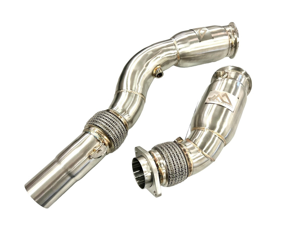 MAD BMW S55 Resonated Downpipes M2C M3 M4 W/ Flex Section Mad-072 – image 2