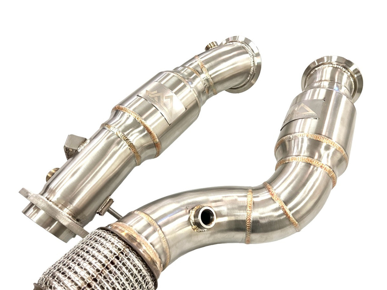 MAD MAD BMW M2C M3 M4 S58 Resonated Downpipes W/ Flex Section MAD-075 – image 3