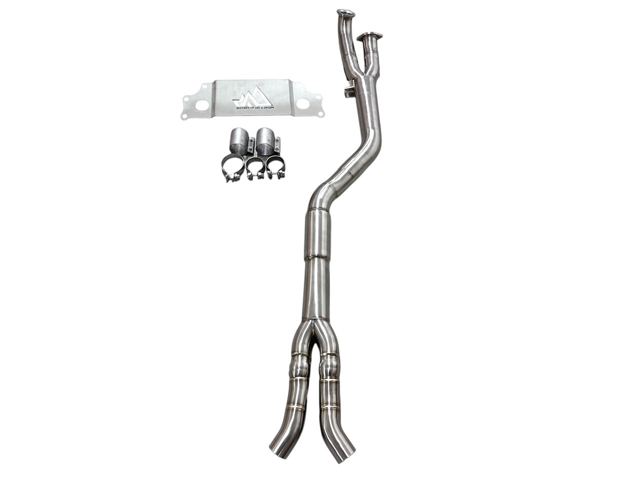 MAD BMW G87 M2 S58 Non-Resonated Single Midpipe (Brace Included) MAD-085