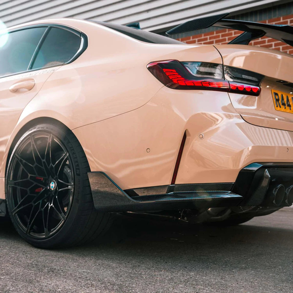 R44 MHC PLUS BMW G80 M3 OEM STYLE REAR SIDE DIFFUSER CORNER REPLACEMENTS IN PRE PREG CARBON FIBRE – image 11