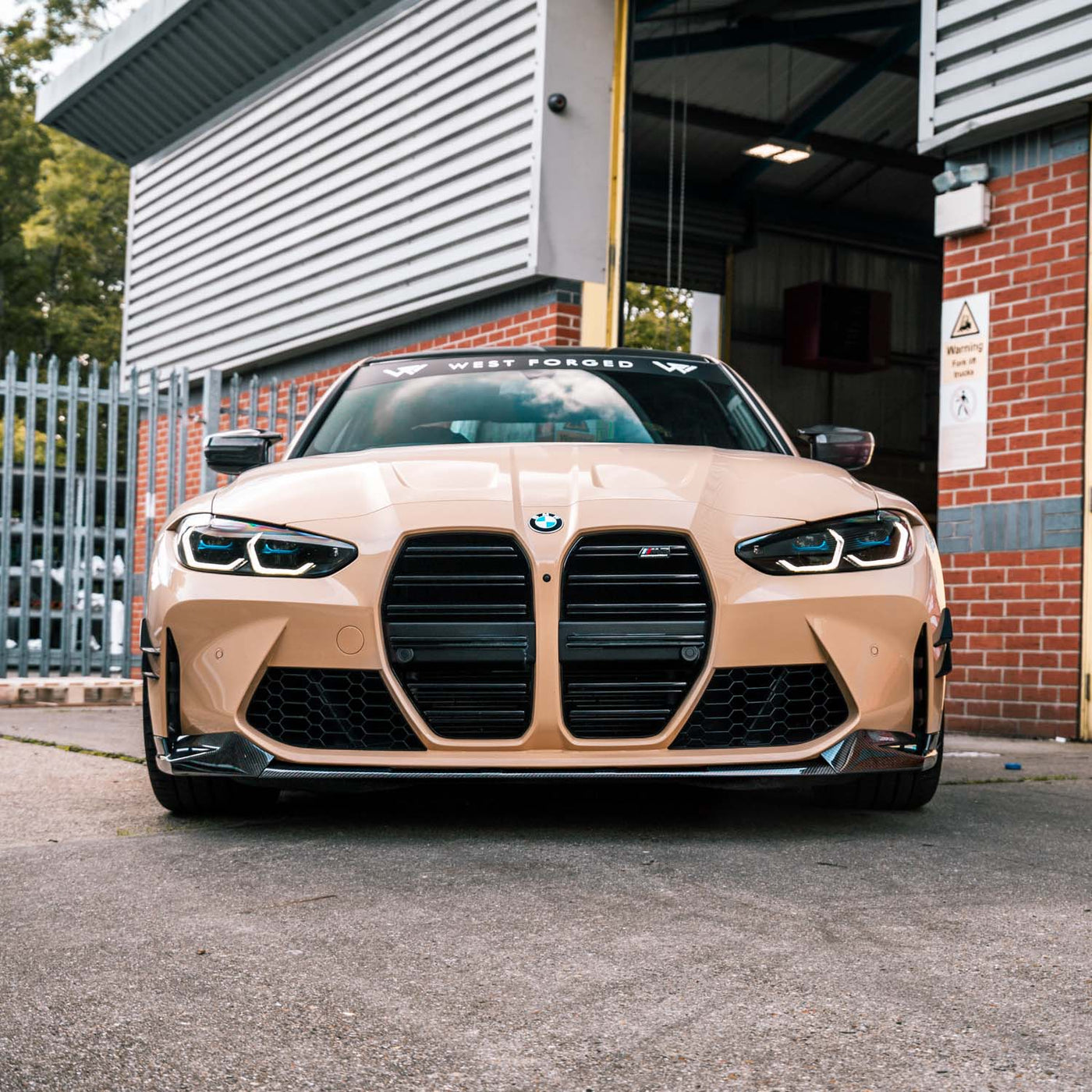 R44 MHC BMW G8X M3 M4 PERFORMANCE STYLE IN PRE PREG CARBON FIBRE FRONT SPLITTER FOR G80 & G82 – image 2