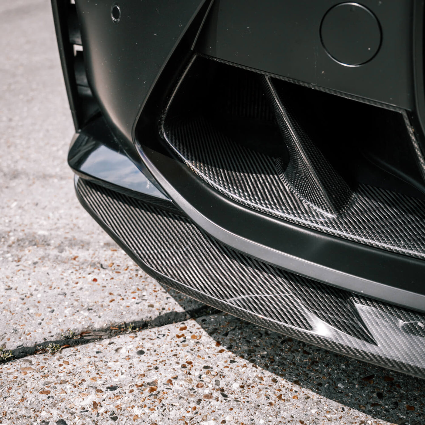 R44 MHC PLUS BMW G8X M3 M4 SP1 PRE PREG CARBON FRONT SPLITTER FOR G80 & G82 – image 4