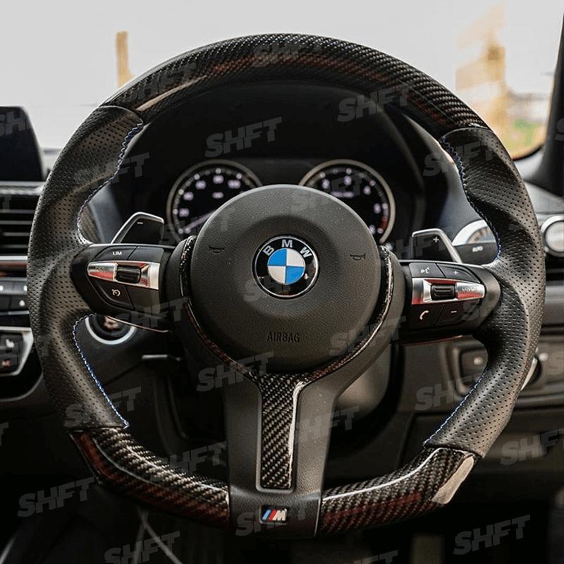 R44 BMW M SPORT STEERING WHEEL TRIM INSERT IN GLOSS CARBON FIBRE – image 2