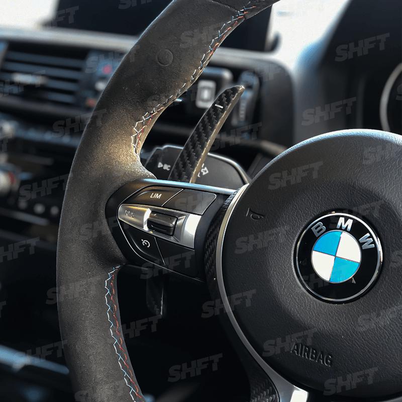 R44 BMW F SERIES AUTOMATIC PADDLE SHIFTERS IN GLOSS / MATTE CARBON FIBRE – image 6